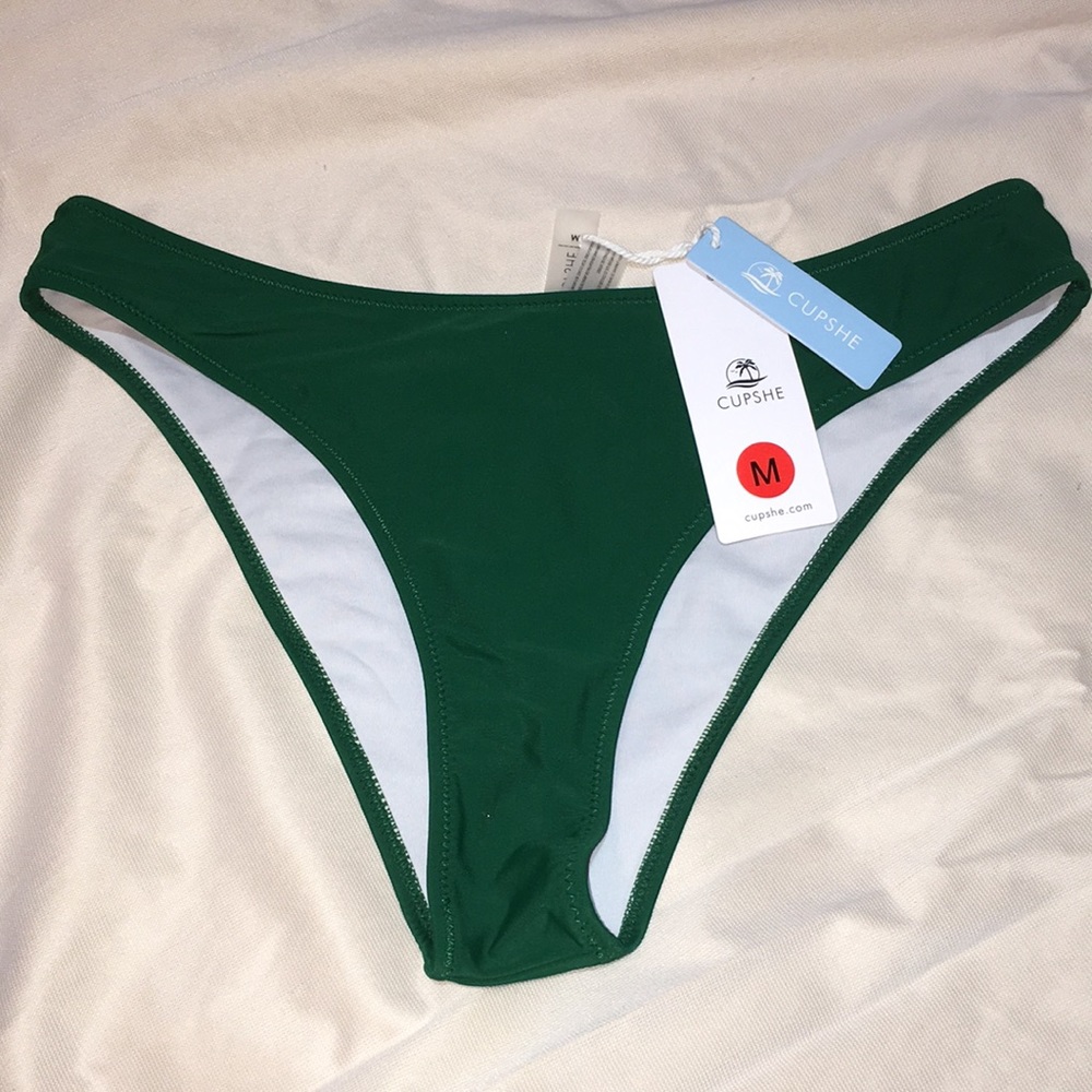 Cupshe Green Swimsuit Bikini Bottoms M NWT